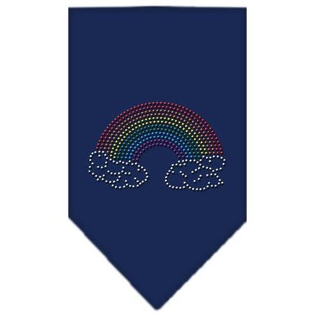 UNCONDITIONAL LOVE Rainbow Rhinestone Bandana Navy Blue Small UN802816